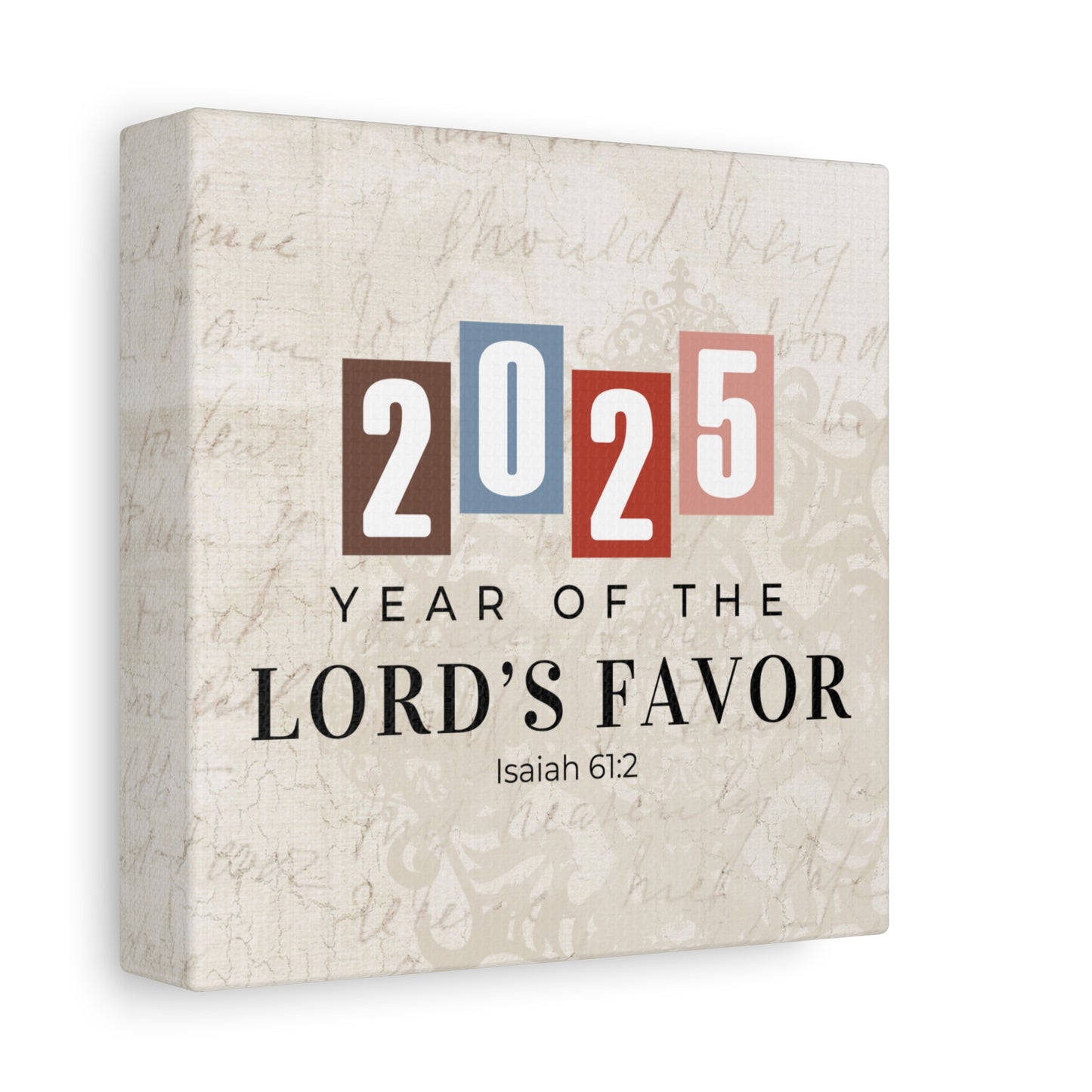 Christian Wall Art Canvas, Year of the Lord 2025, Matte Stretched 1 25" Christian WallArt Print, Religious Decor, Christian Home Gift,