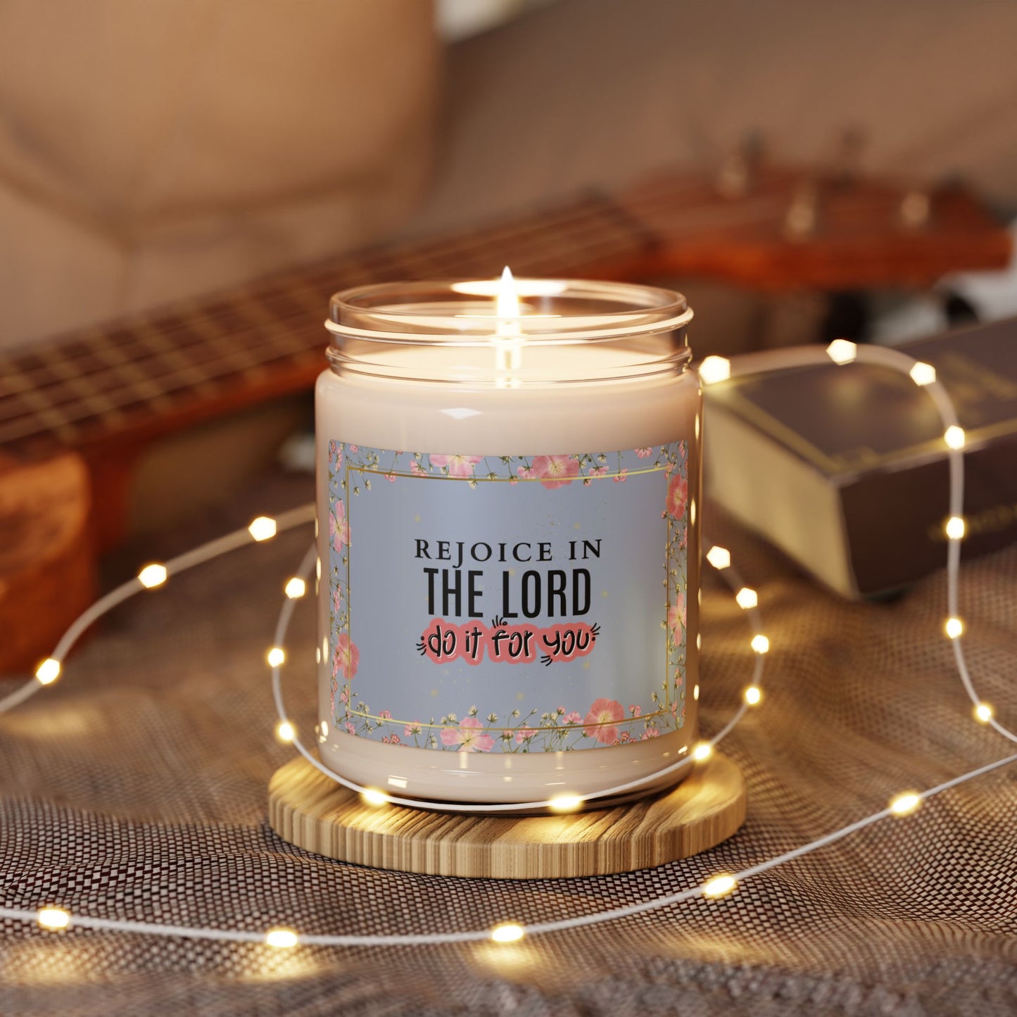 Rejoice in the Lord Christian Candle