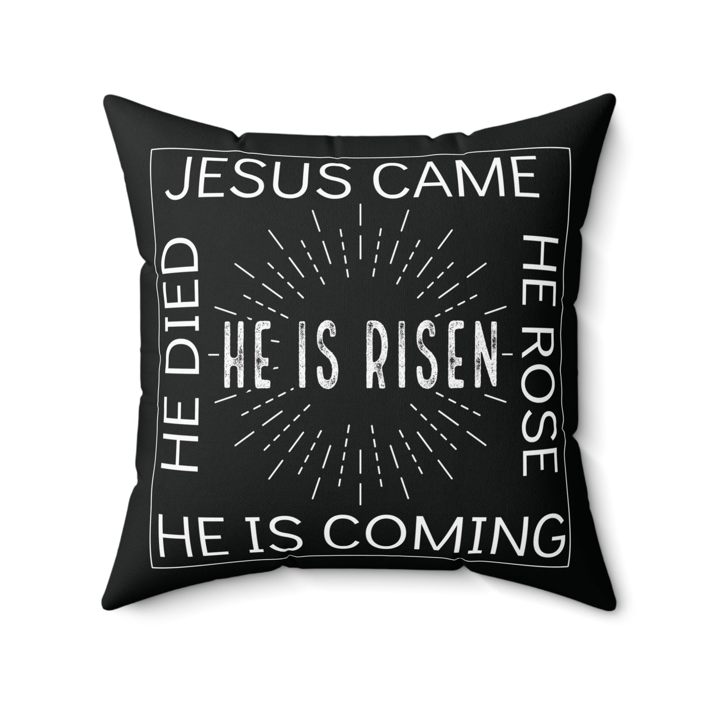 Jesus Came, He Died, He Rose, He is Risen Christian Throw Pillow