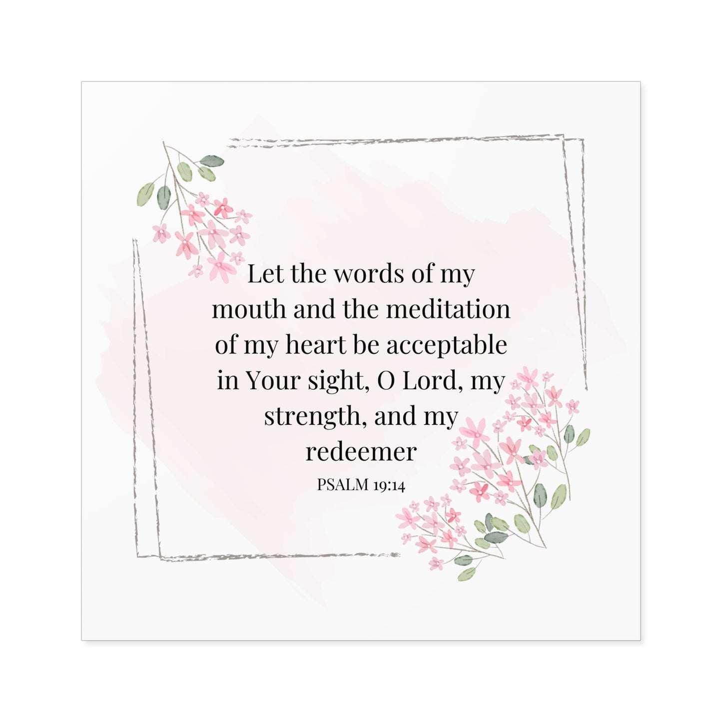 Christian Stickers, Psalms 19:14 Notebook Stickers