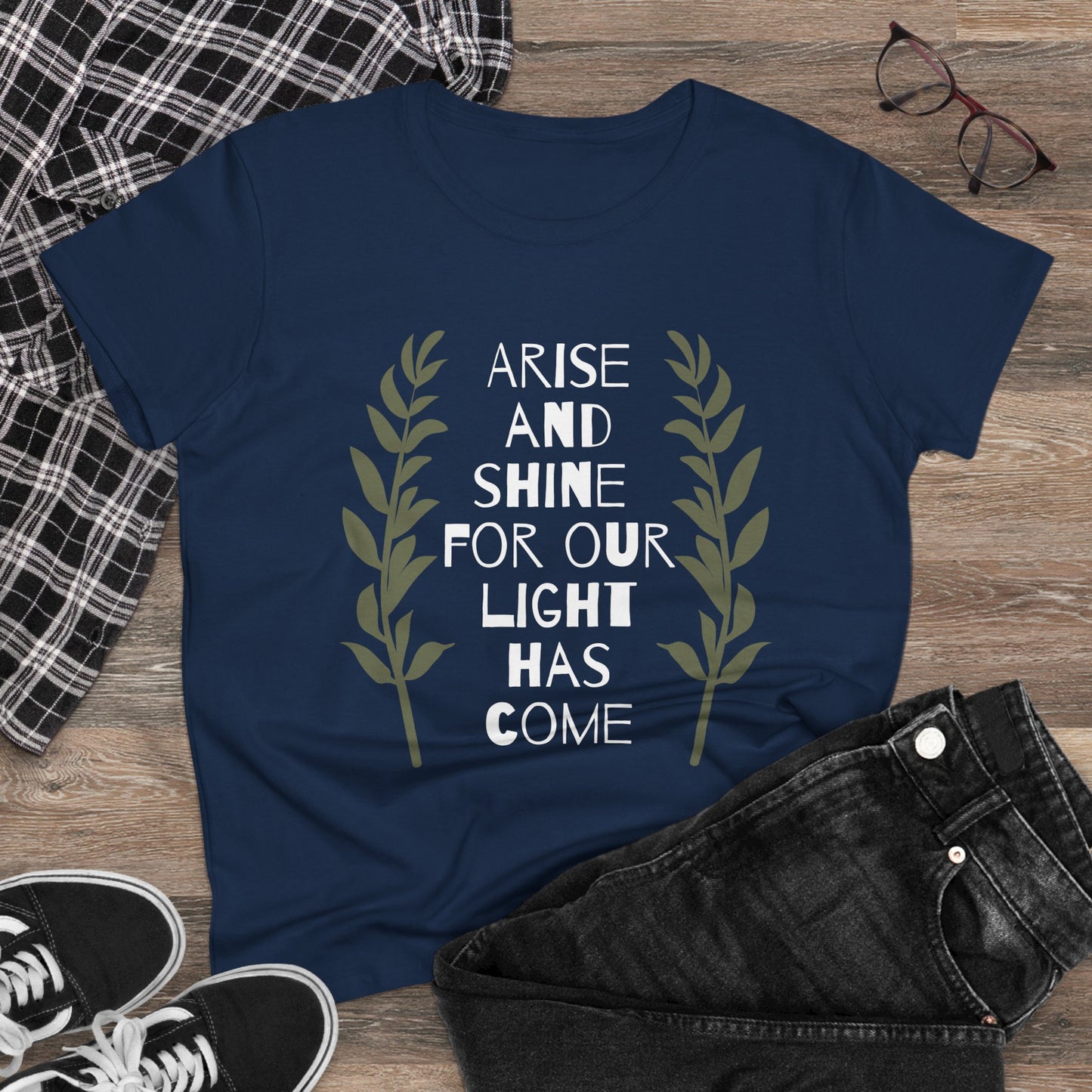 Arise and Shine Women's Midweight Cotton Tshirt
