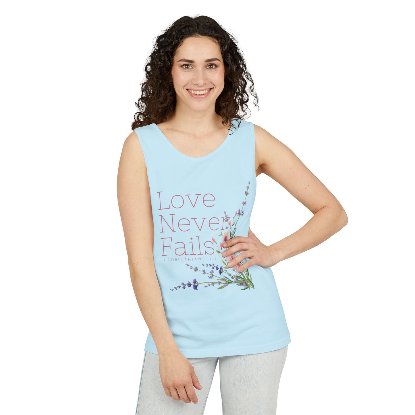 Love Never Fails Christian Tank Top