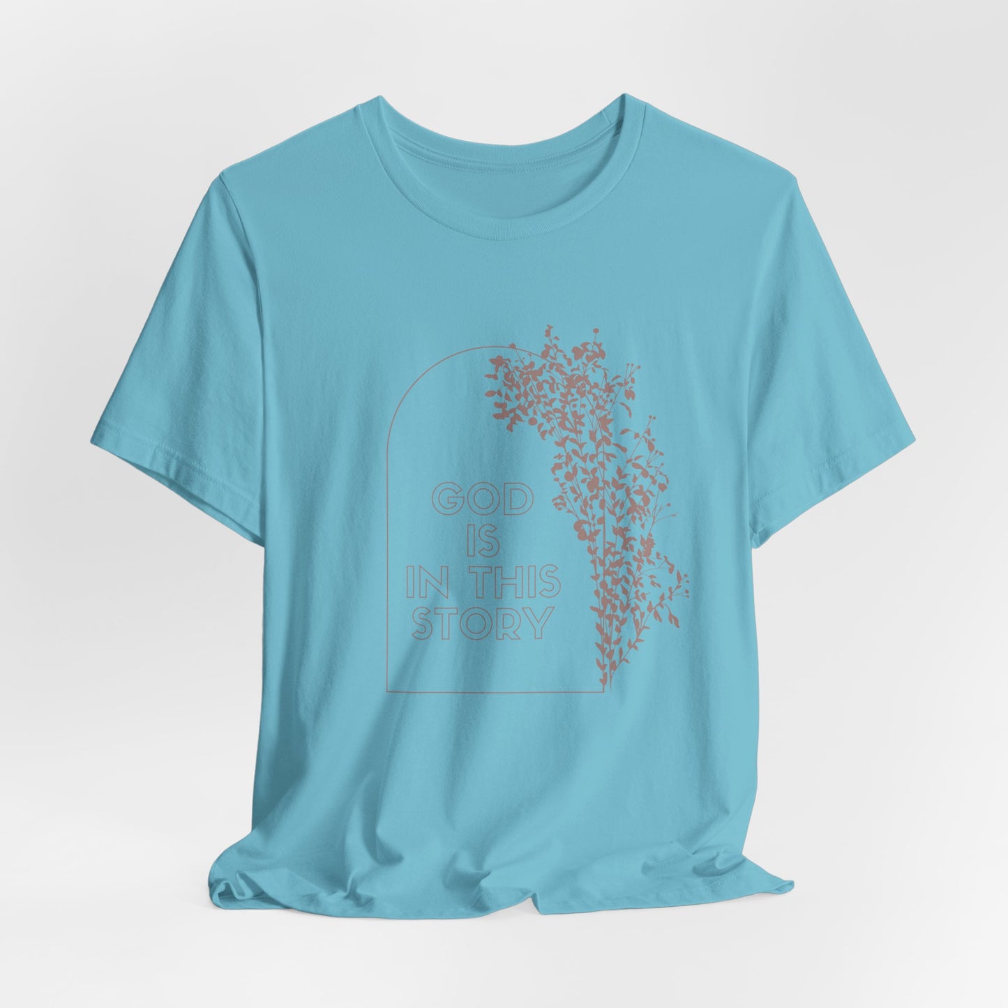 God is in This Story Inspirational Christian T-Shirt with Flower Graphics Ideal Christian Gift Ideas for Women