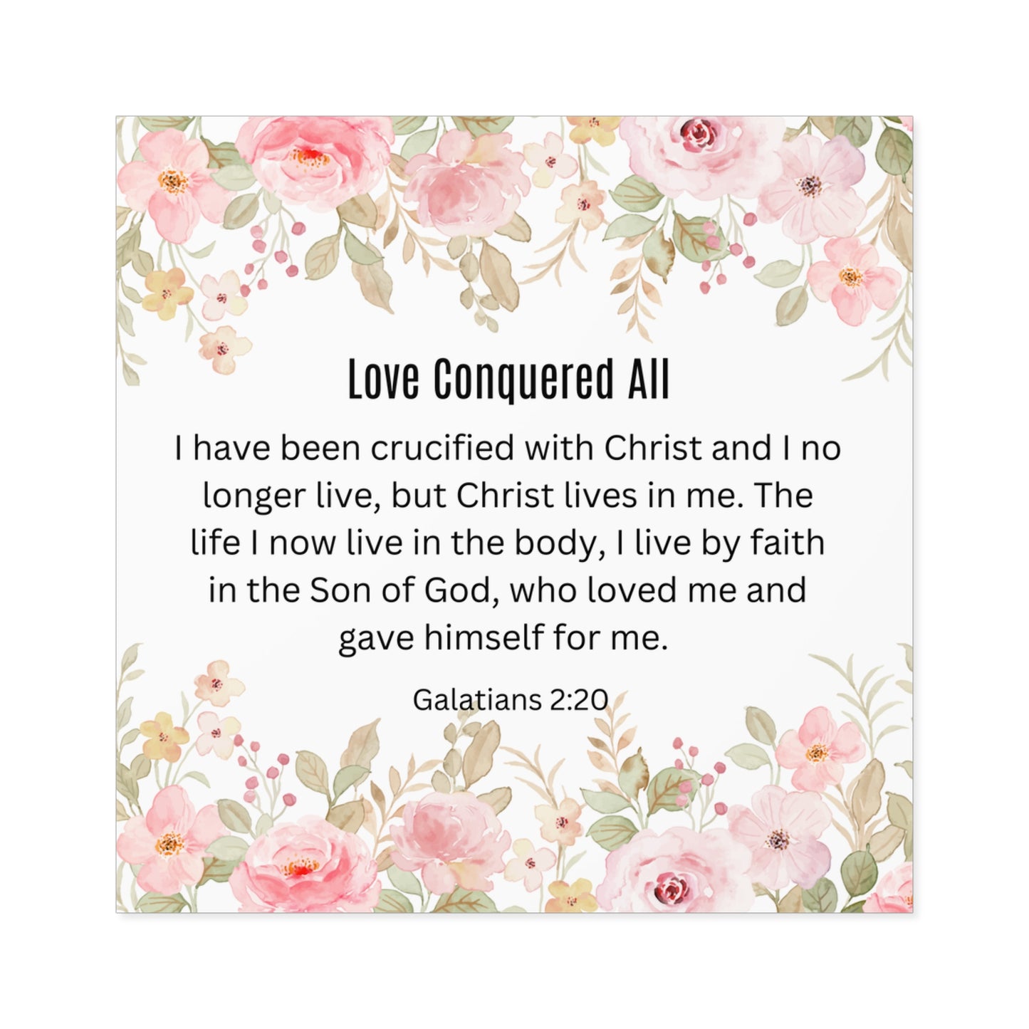 Love Conquered All Christian Sticker Bible Verse Christian Easter Sticker
