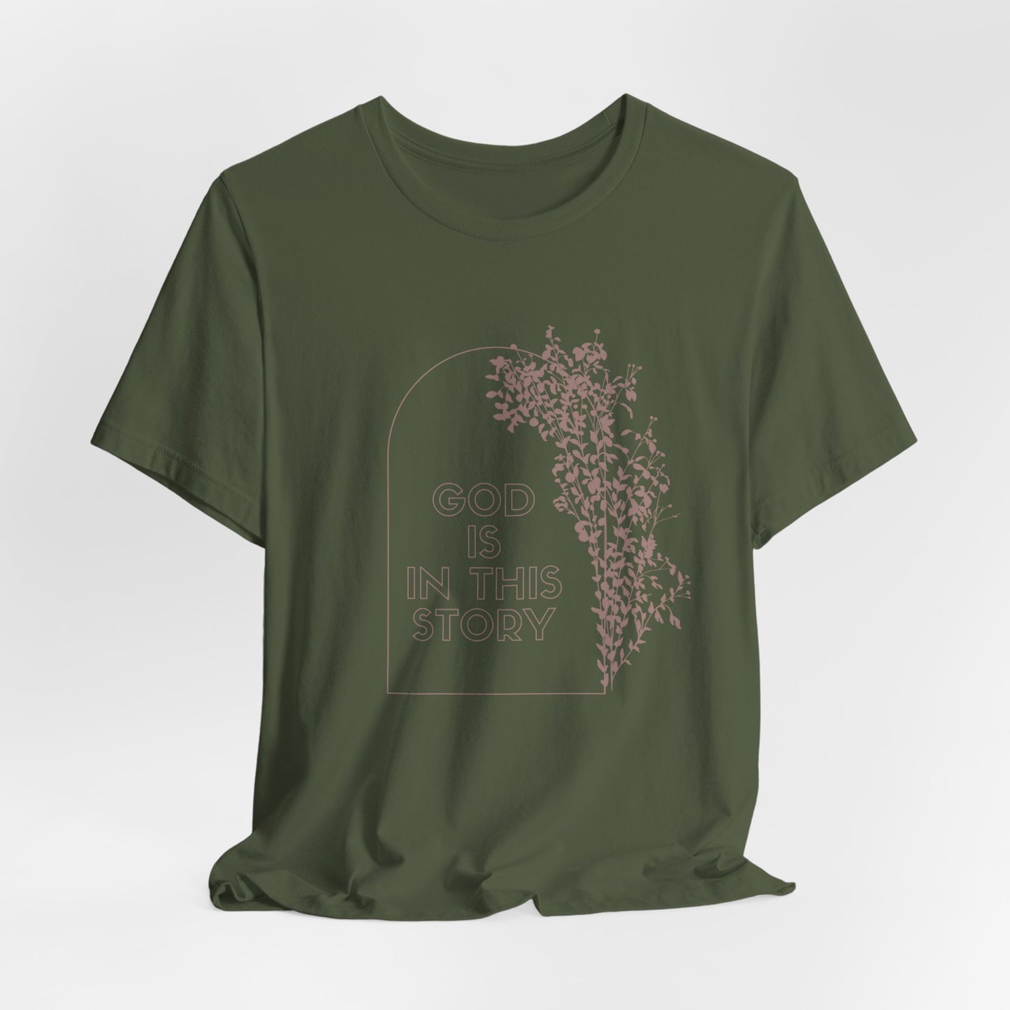 God is in This Story Inspirational Christian T-Shirt with Flower Graphics Ideal Christian Gift Ideas for Women