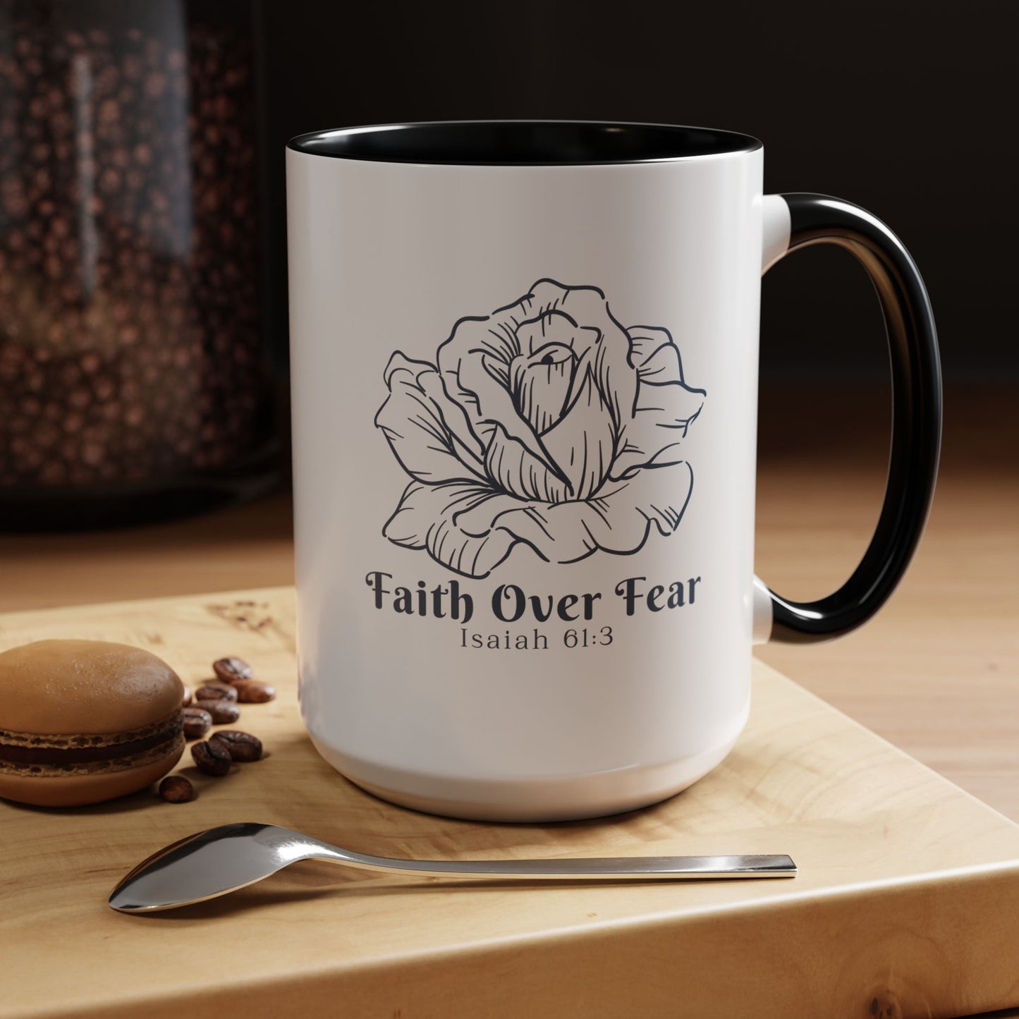 Faith Over Fear Christian coffee mug