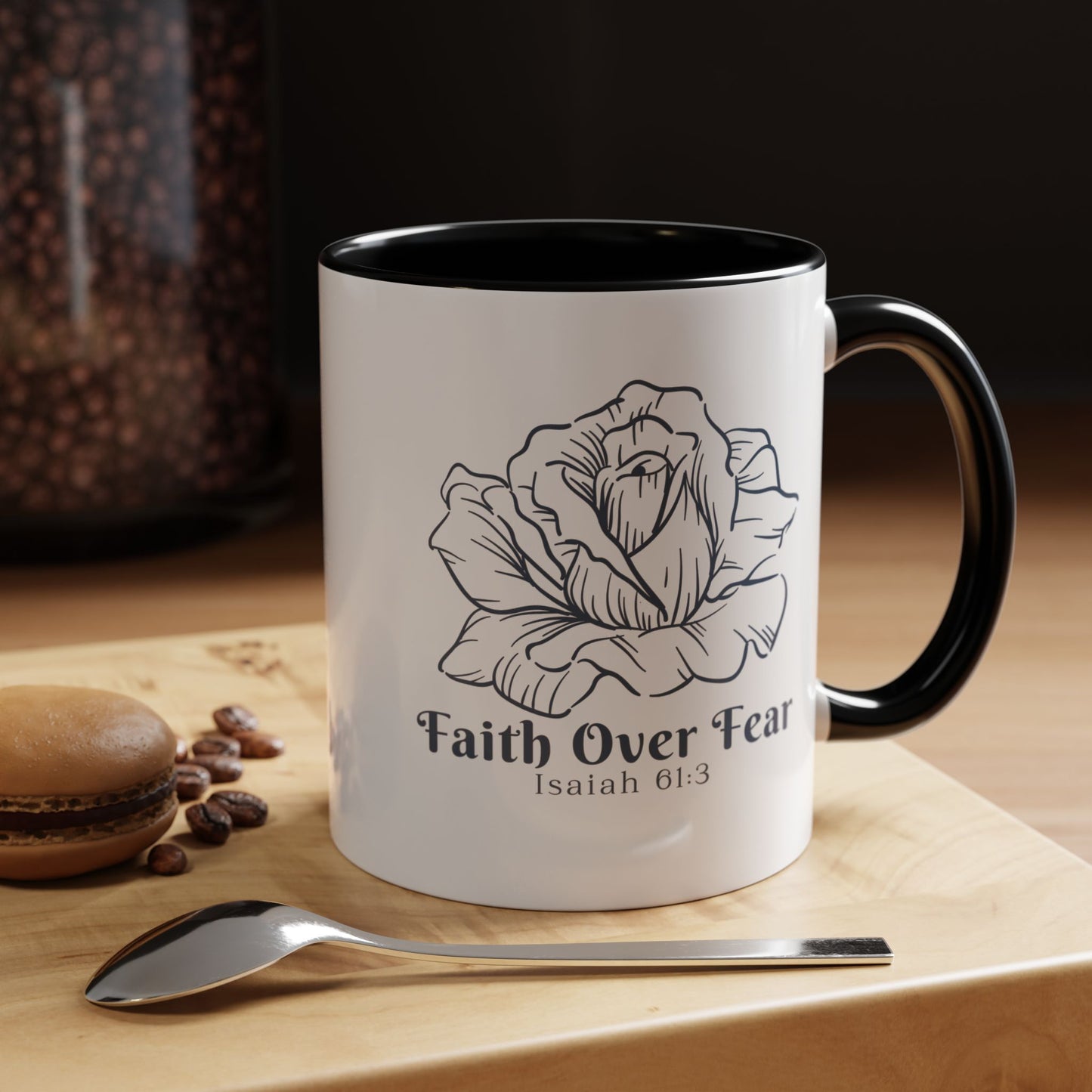Faith Over Fear Christian coffee mug