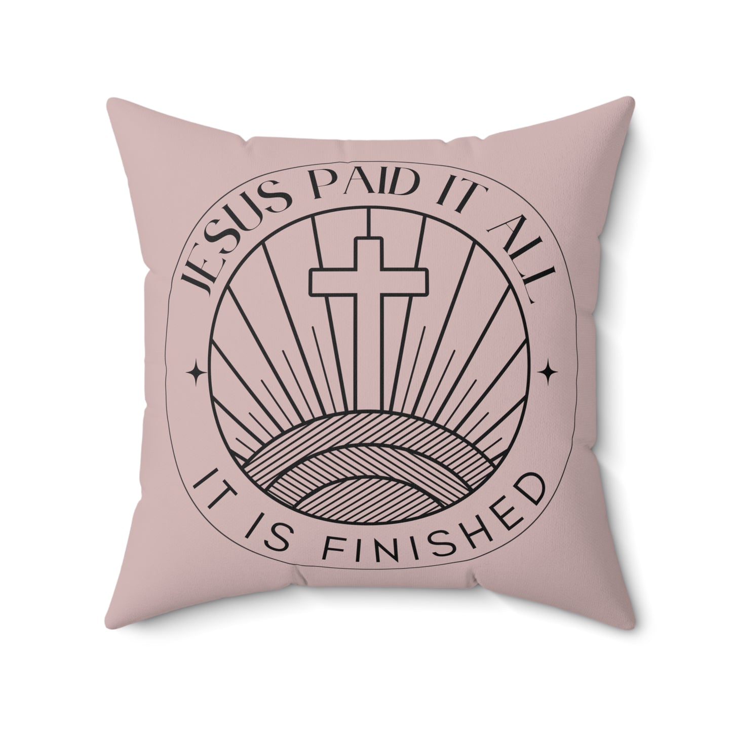 Jesus Paid It All Minimalist Christian Throw Pillow