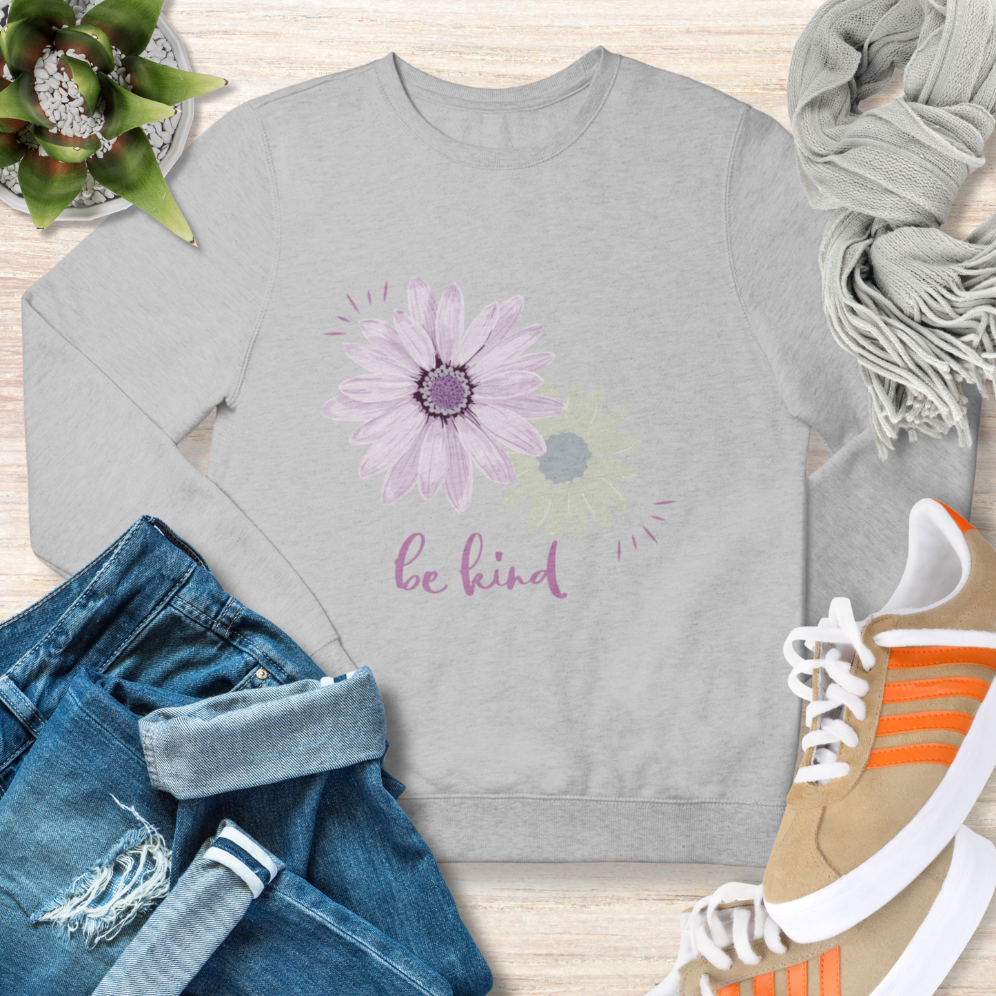 Be Kind Sweatshirt Cozy Christian Sweatshirt Inspirational Women Sweatshirt