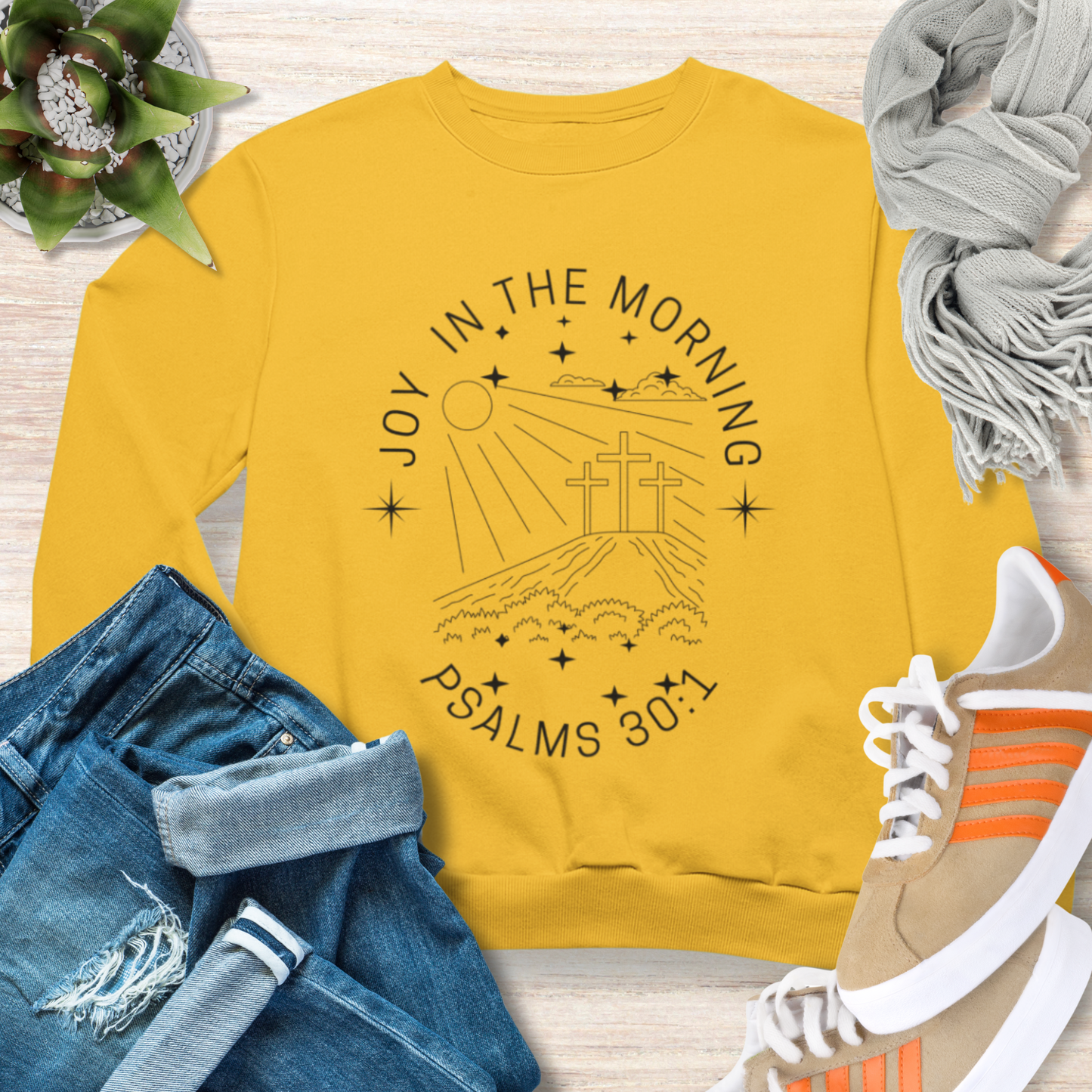 Joy Comes in the Morning Inspirational Christian Sweatshirt
