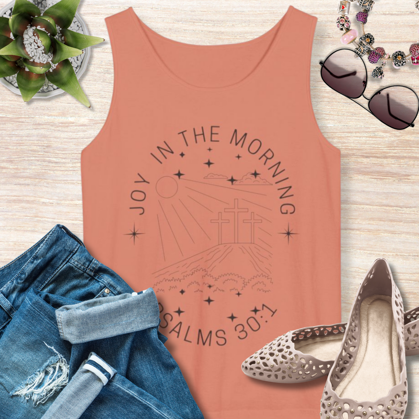 Joy Comes in the Morning Christian Tank Top