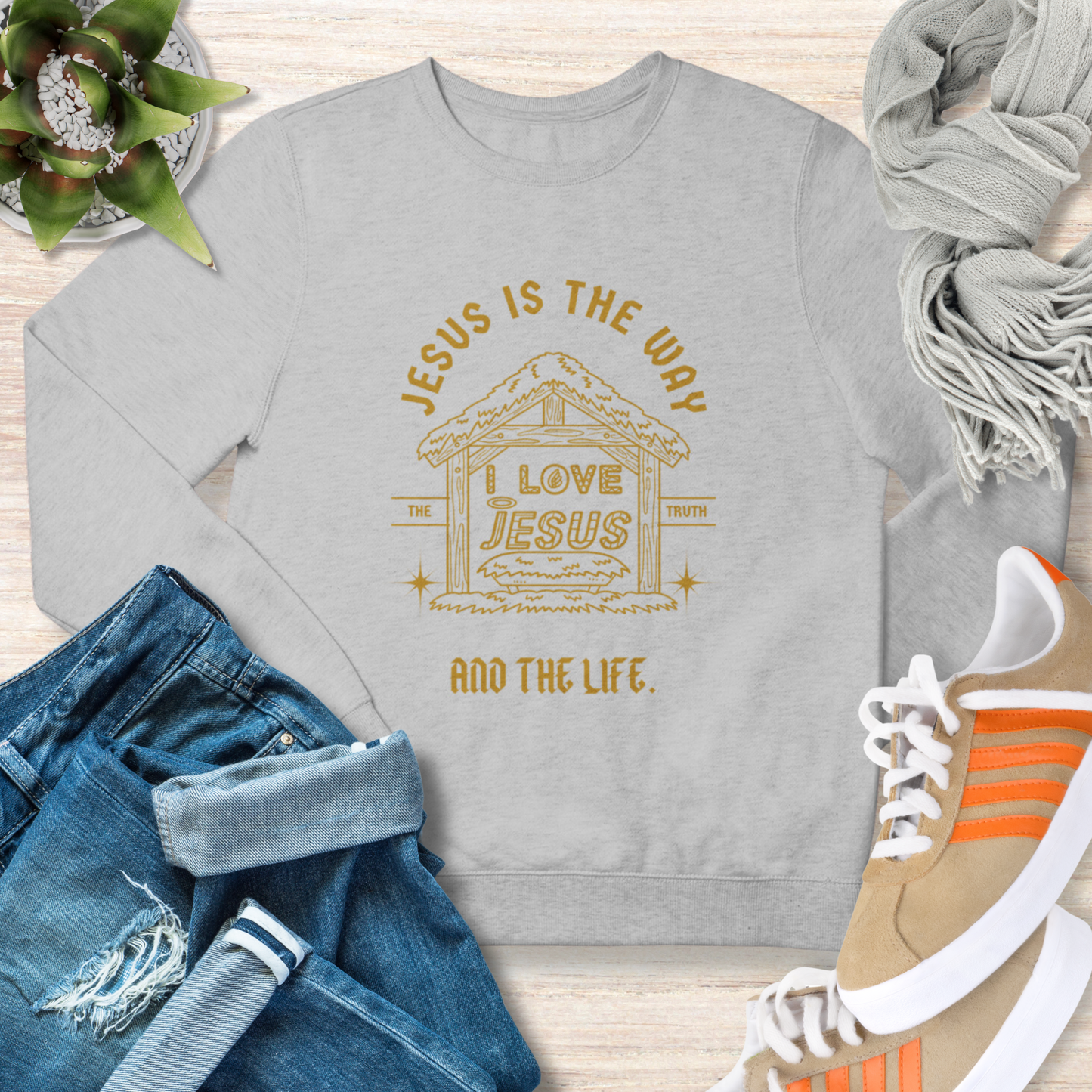 Jesus is The Way and the Life Christian Sweatshirt