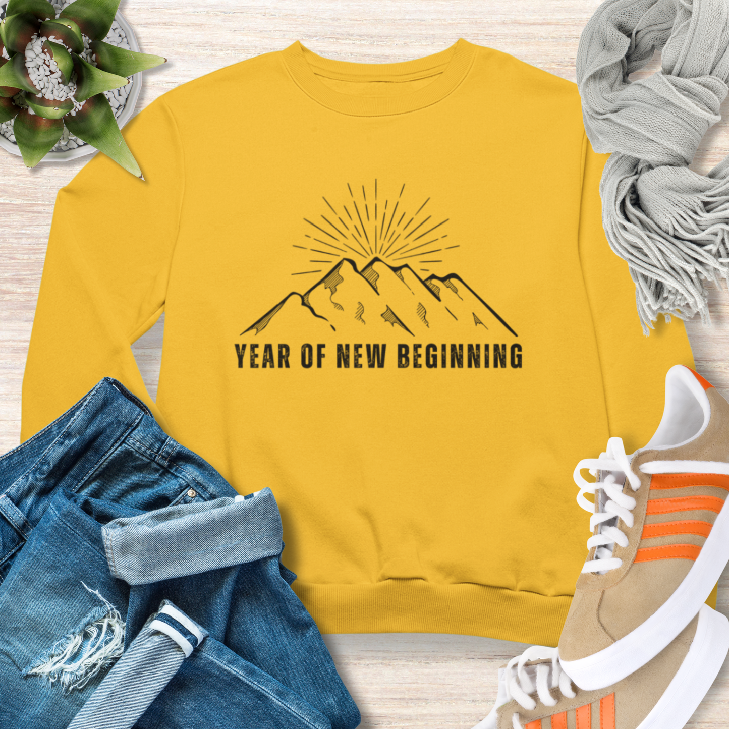 Year of New Beginning New Years Sweatshirt