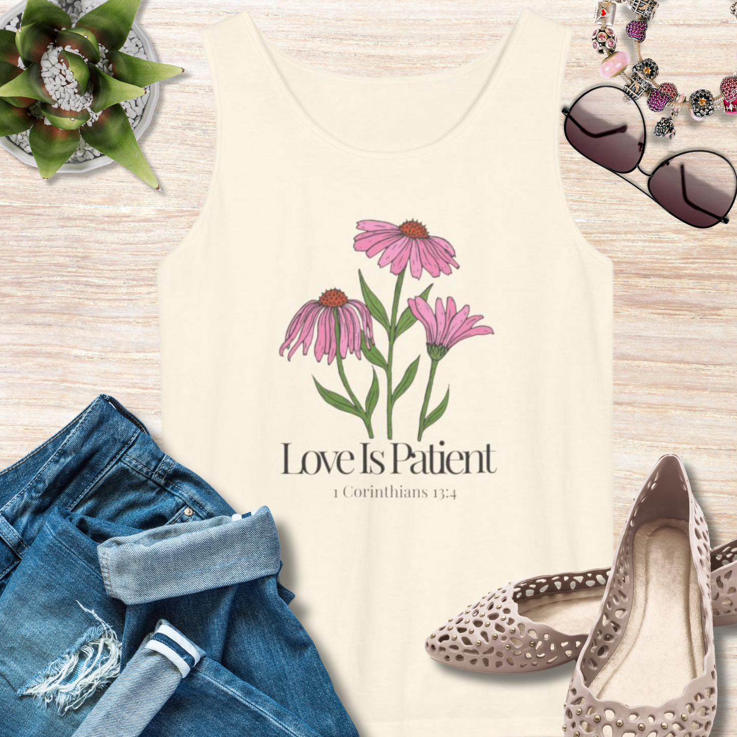 Love is Patient Christian Tank Top