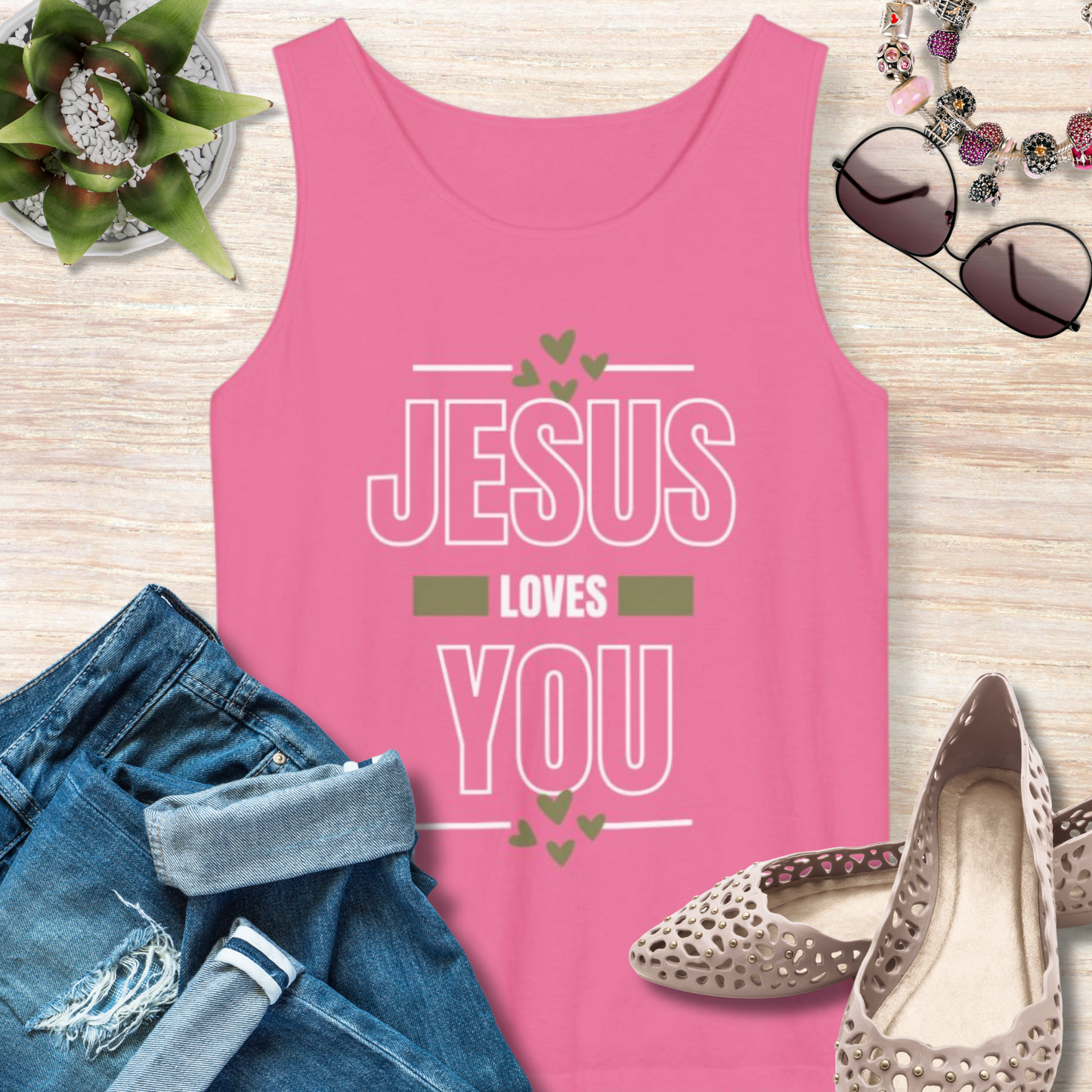Jesus Loves You Christian Tank Top