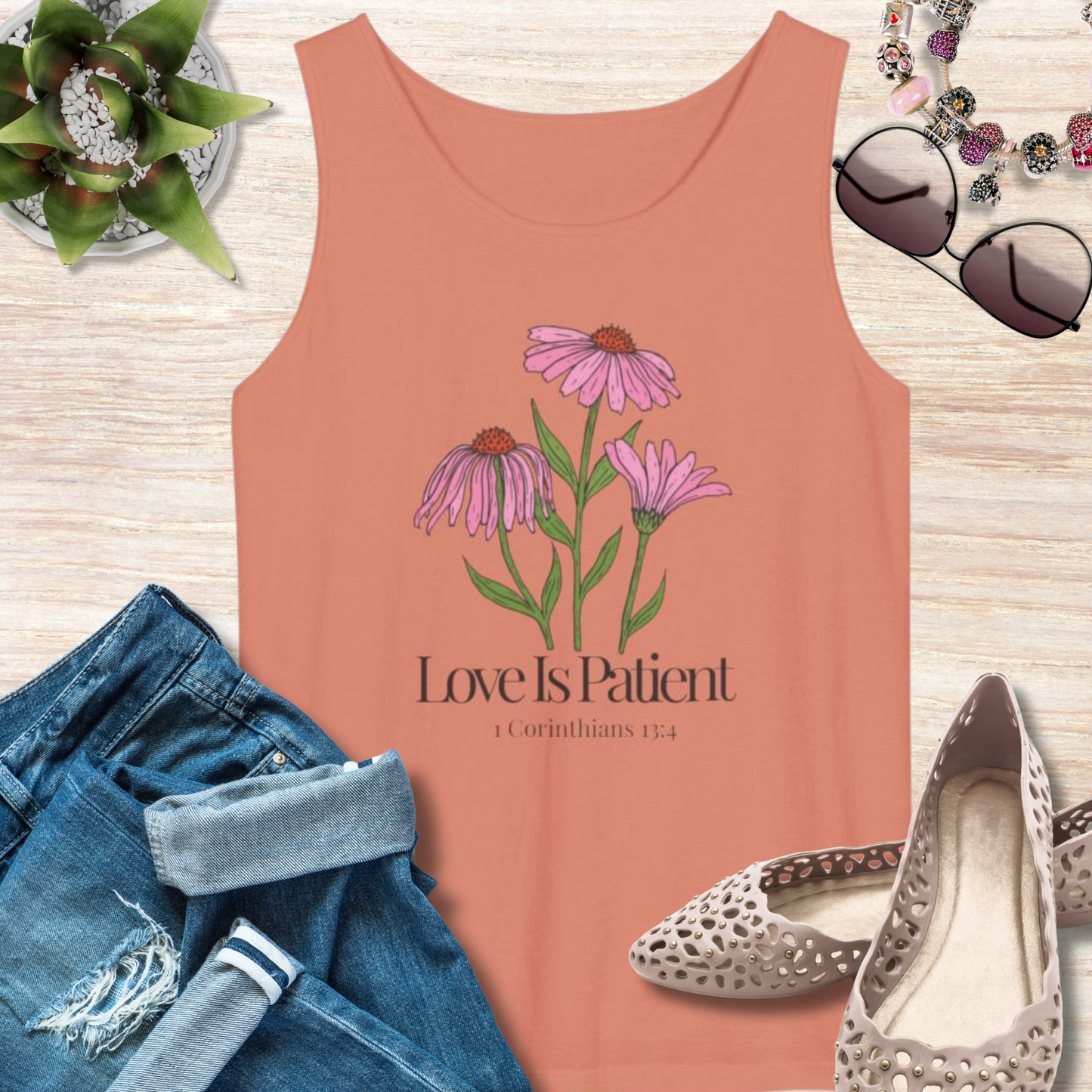 Love is Patient Christian Tank Top