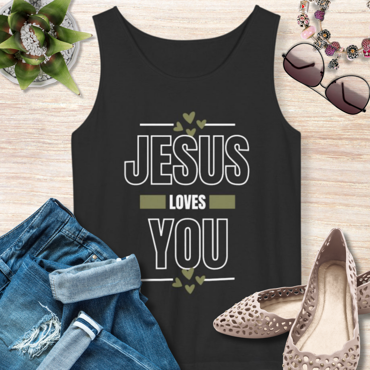 Jesus Loves You Christian Tank Top