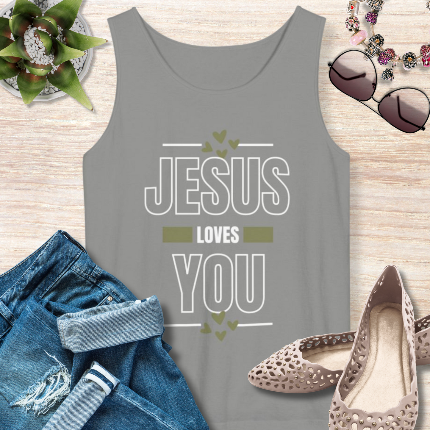 Jesus Loves You Christian Tank Top