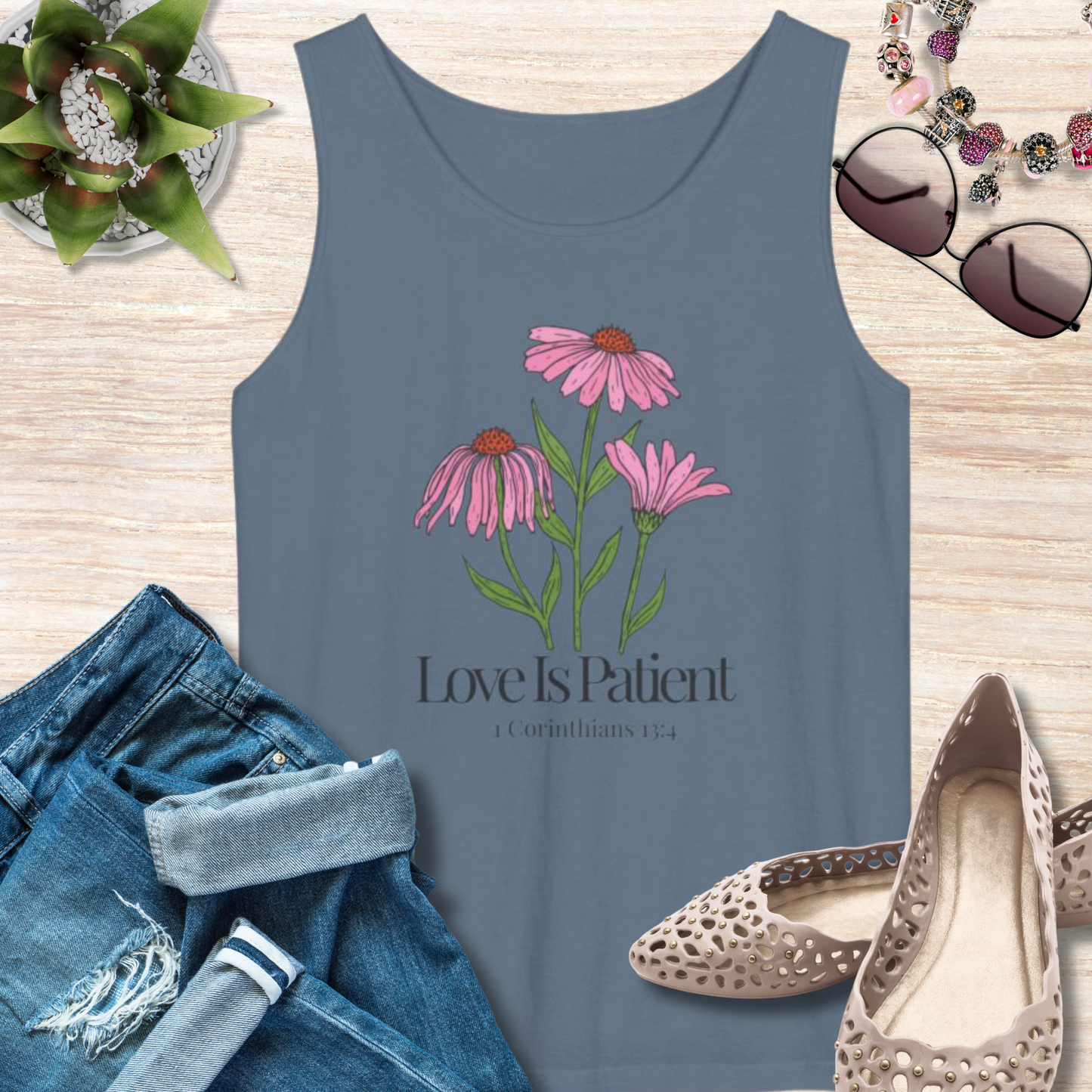 Love is Patient Christian Tank Top