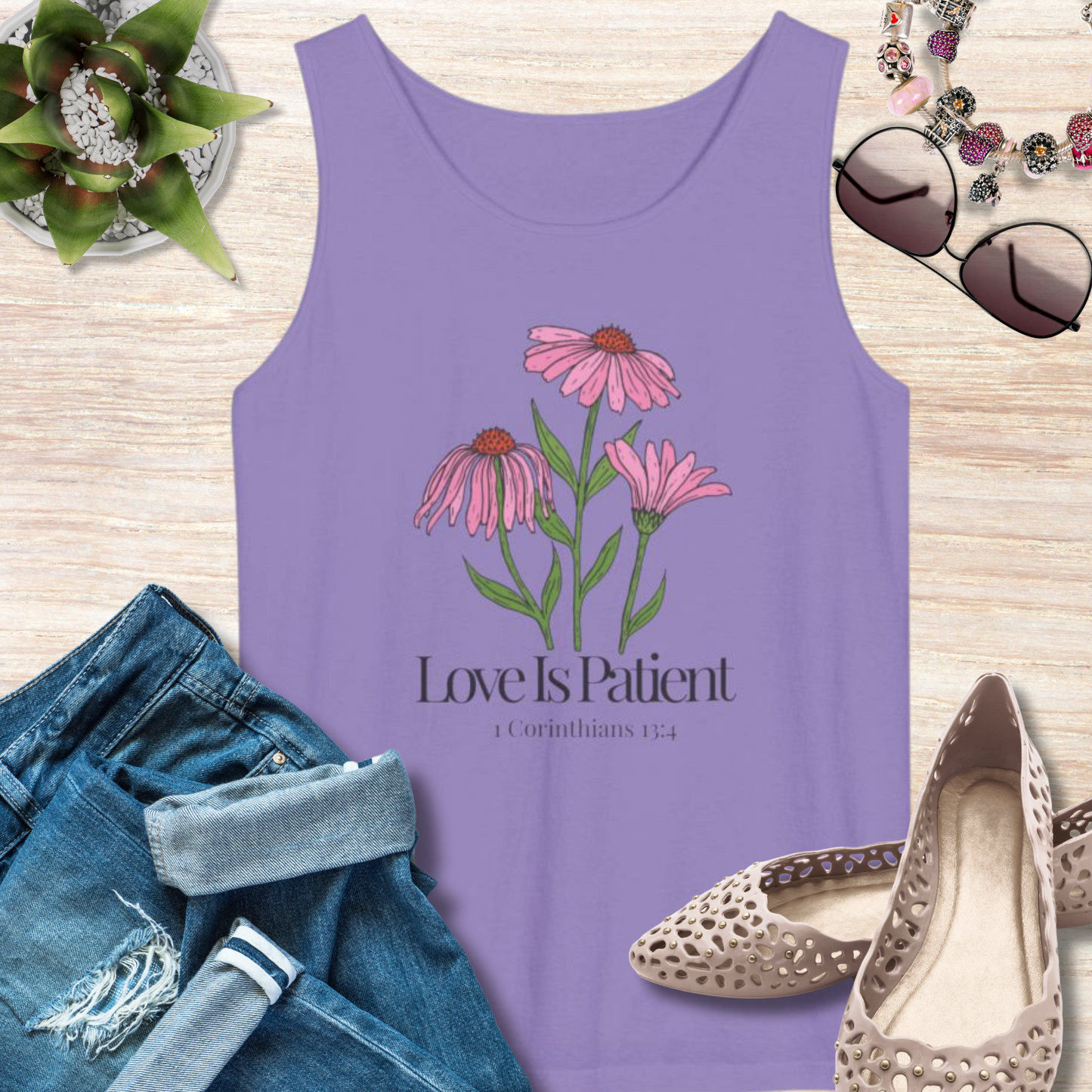 Love is Patient Christian Tank Top
