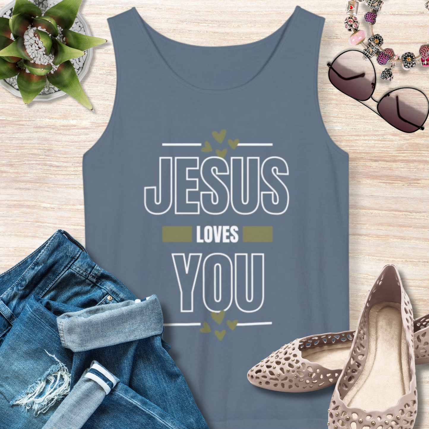 Jesus Loves You Christian Tank Top