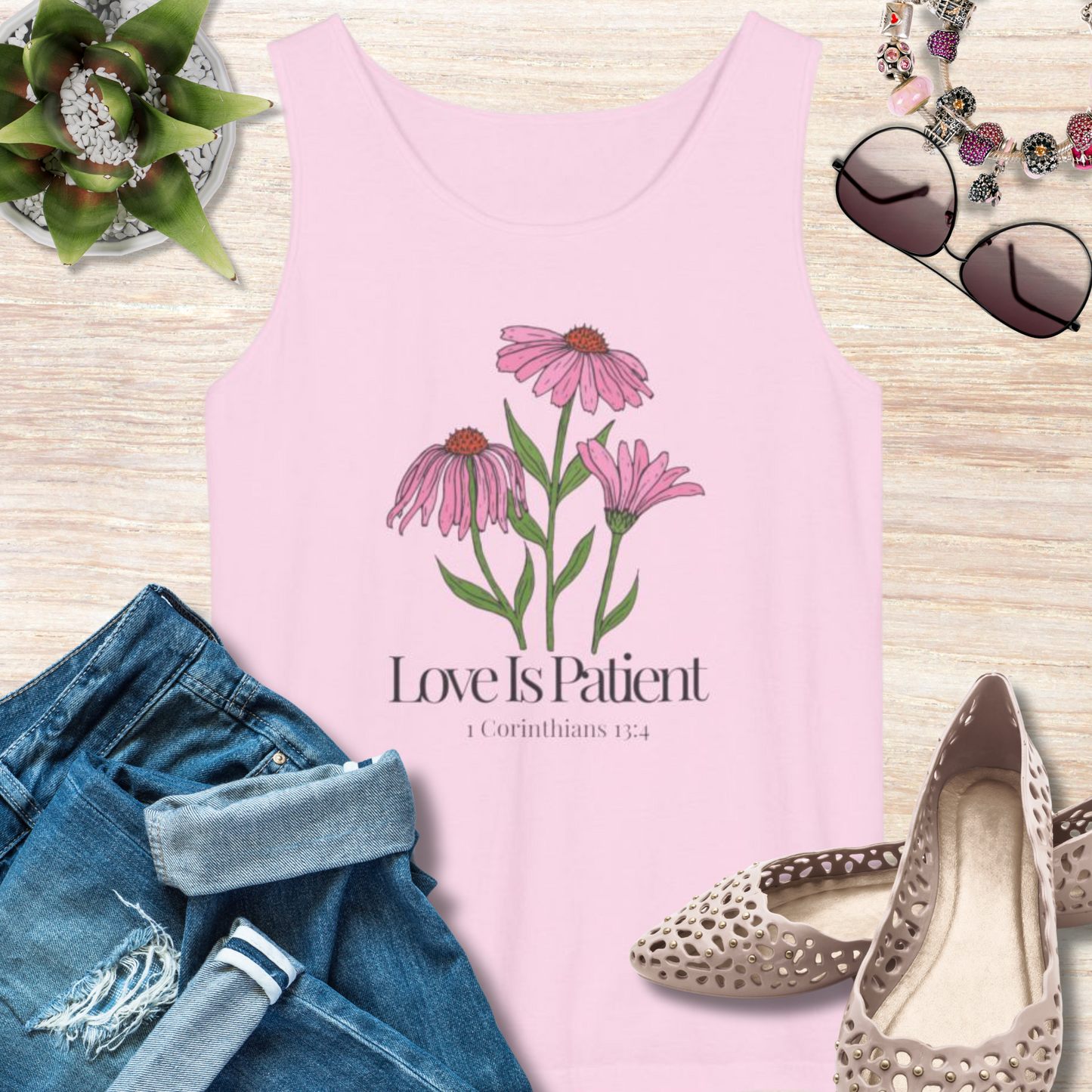 Love is Patient Christian Tank Top
