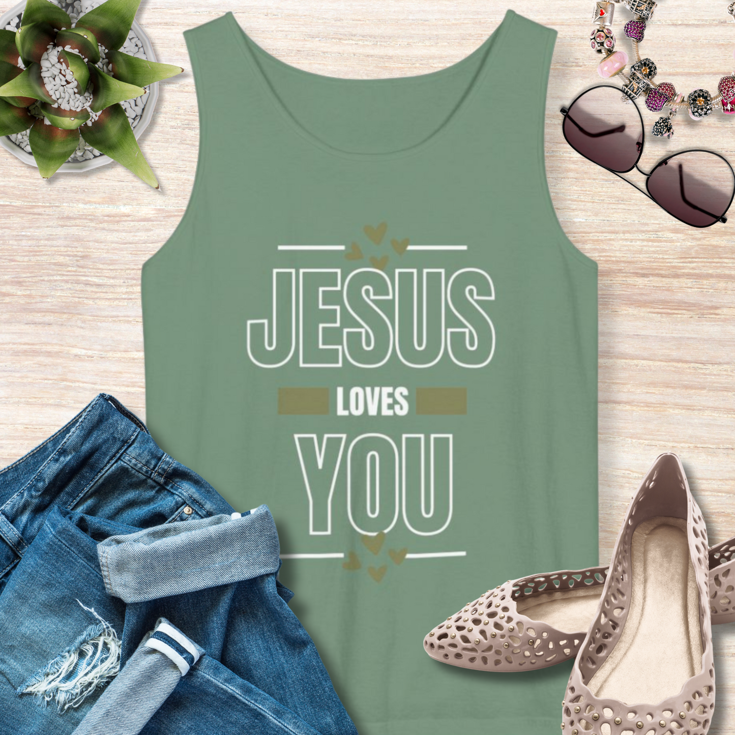 Jesus Loves You Christian Tank Top