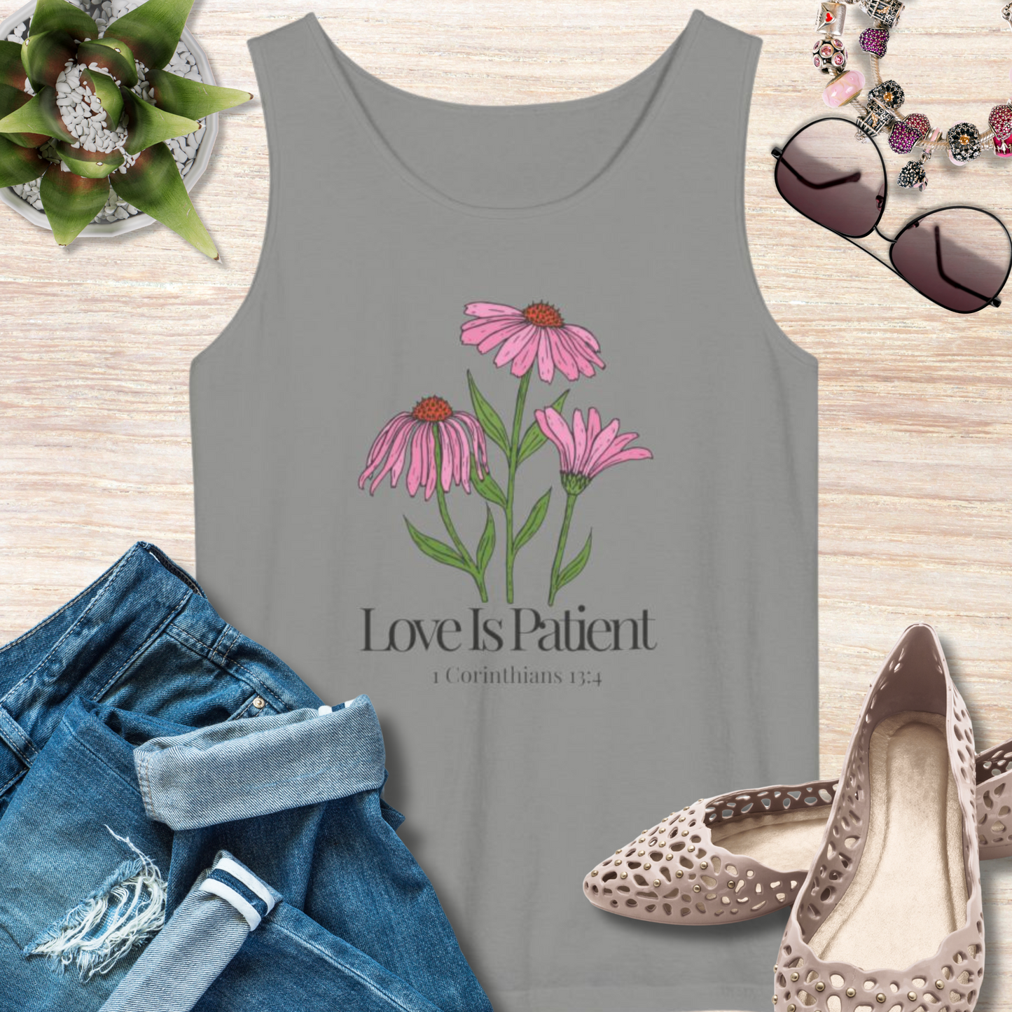 Love is Patient Christian Tank Top