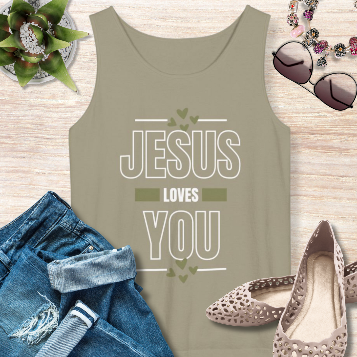 Jesus Loves You Christian Tank Top