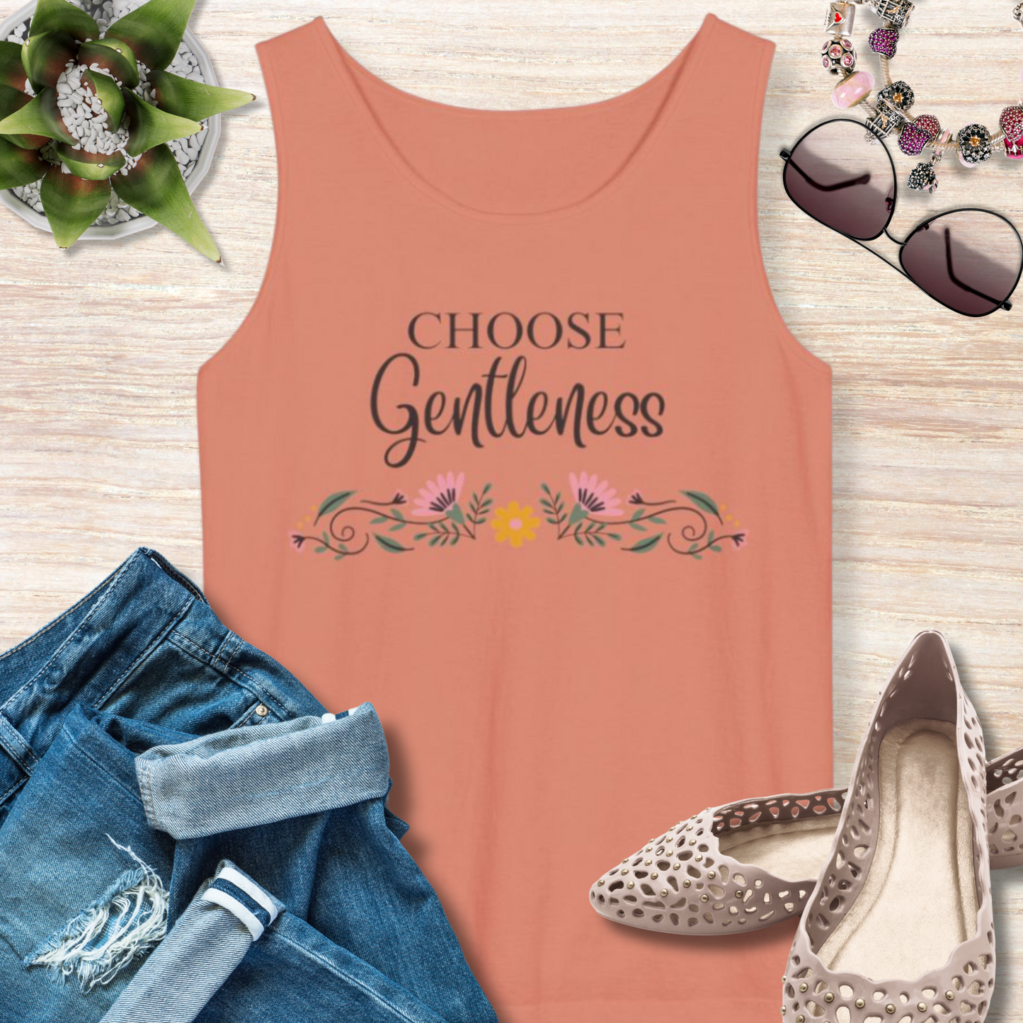 Choose Gentleness Christian Tank Top