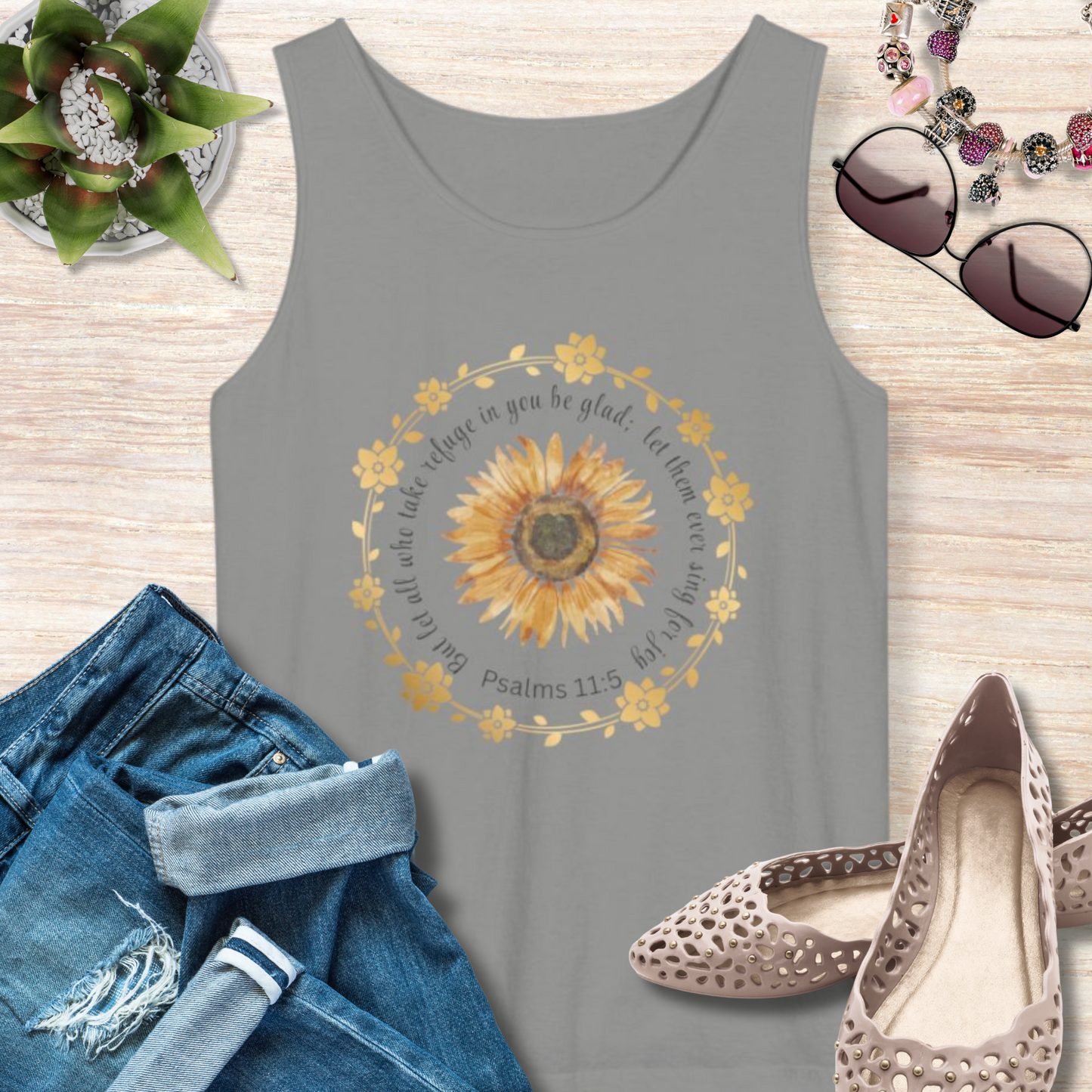 Refuge in the Lord Christian Tank Top