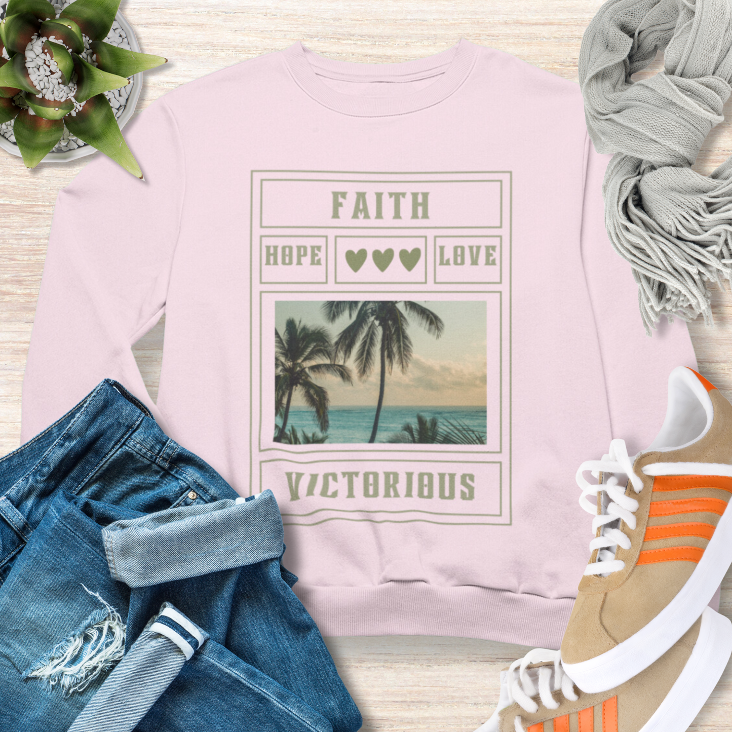 Faith Hope Love Christian Inspirational Sweatshirt