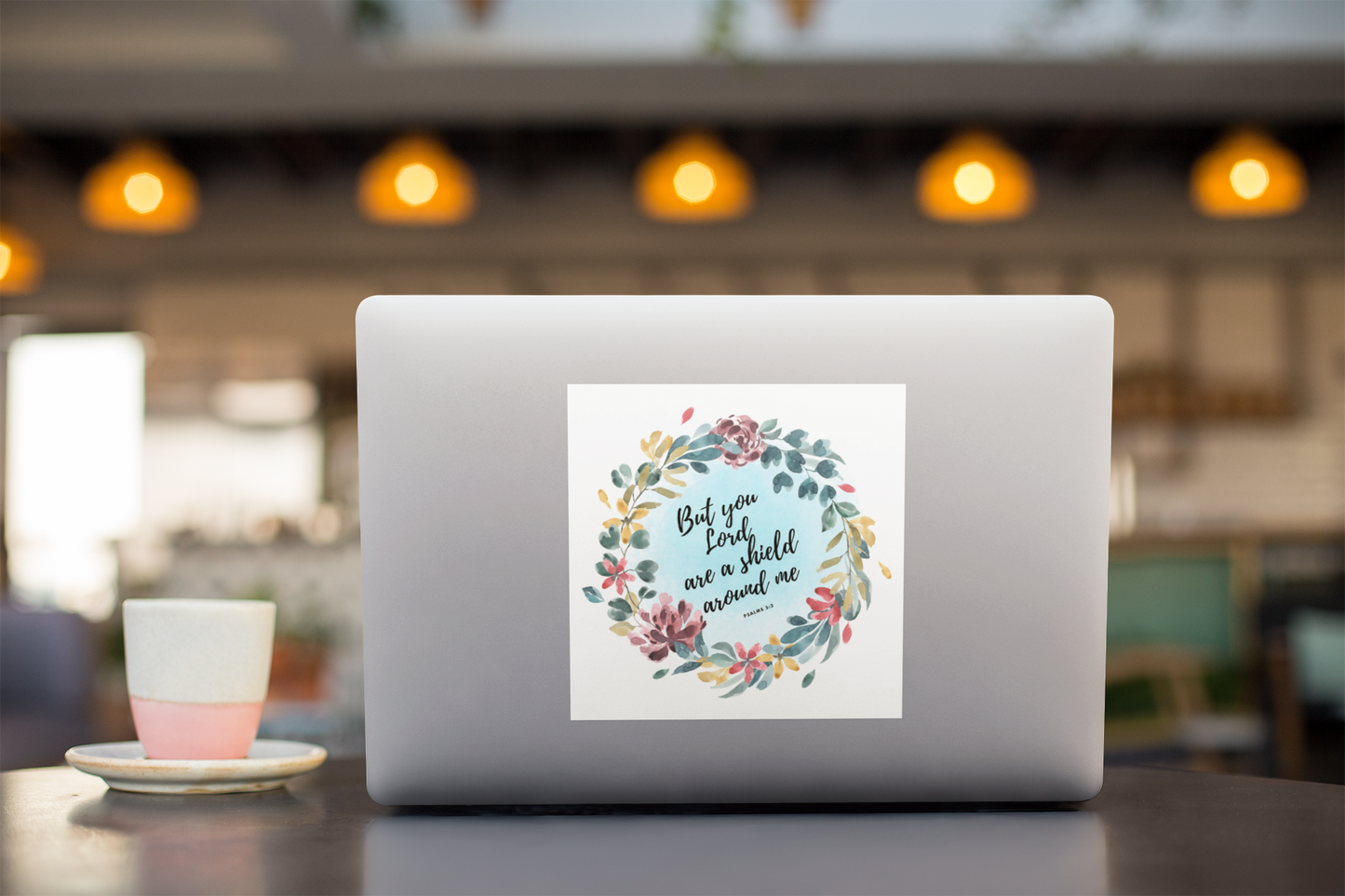 Christian Stickers, God is A Shield for Me, Devotional Journal Sticker, Christian Vinyl Sticker