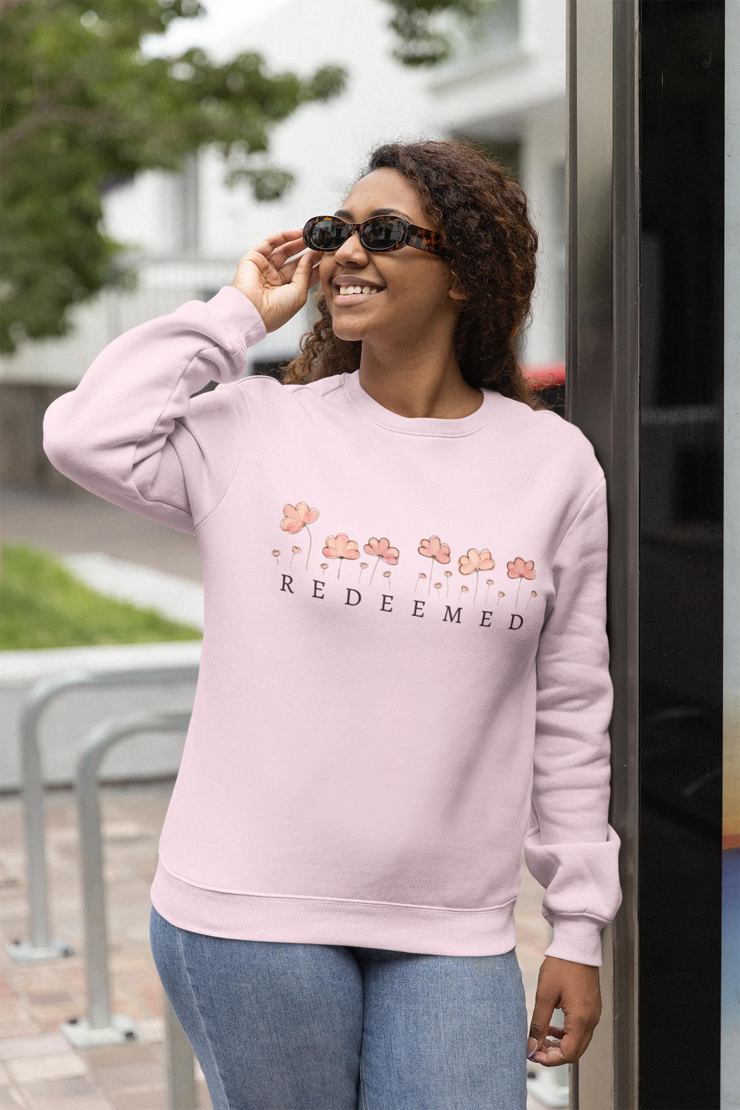 Redeemed Sweatshirt Cozy Christian Sweatshirt Inspirational Women Sweatshirt