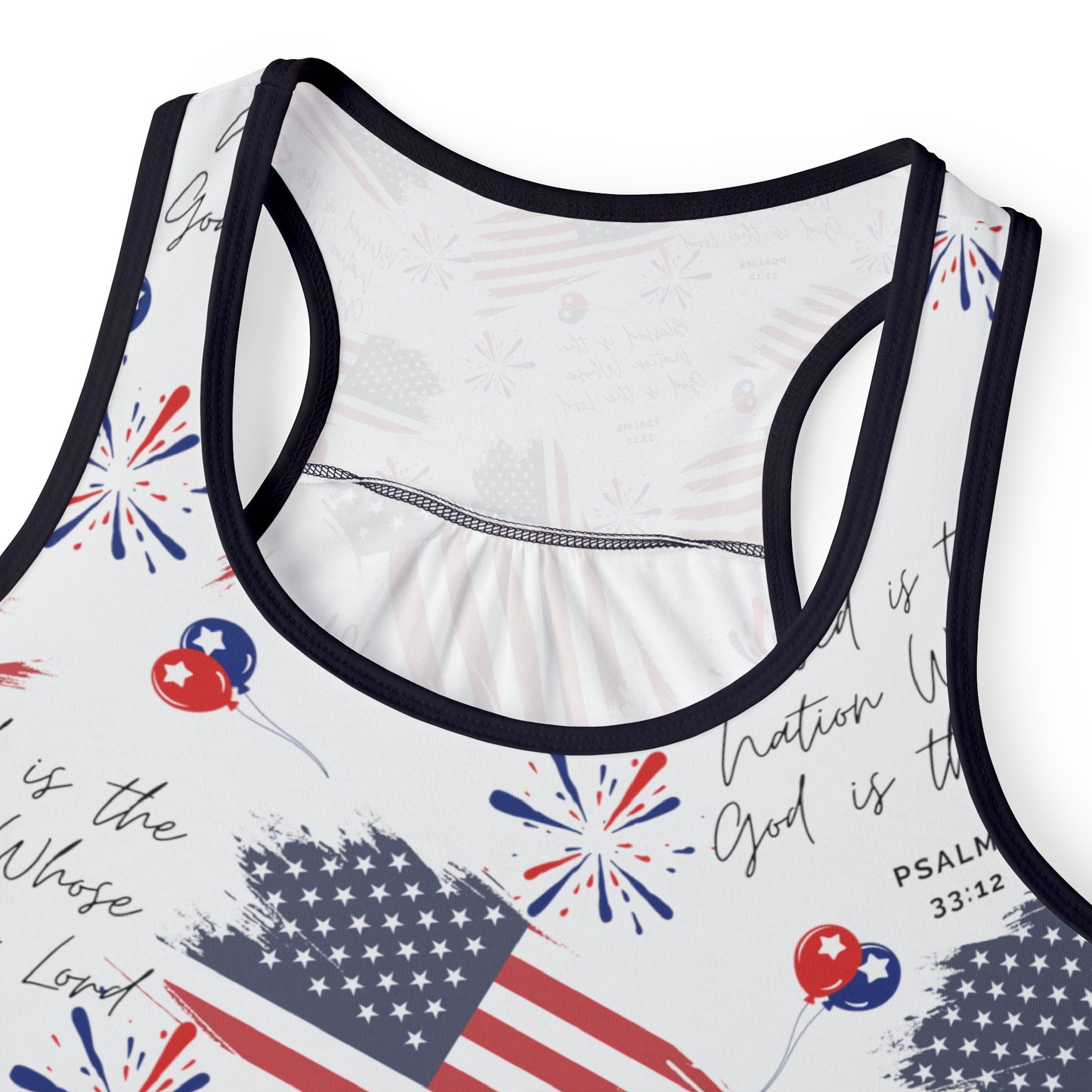 God and Country Womens Tank Top for Christian Women US Flag Tank Top with Blessed is the Nation Bible Verse Women Tank Top American Flag Tank Top