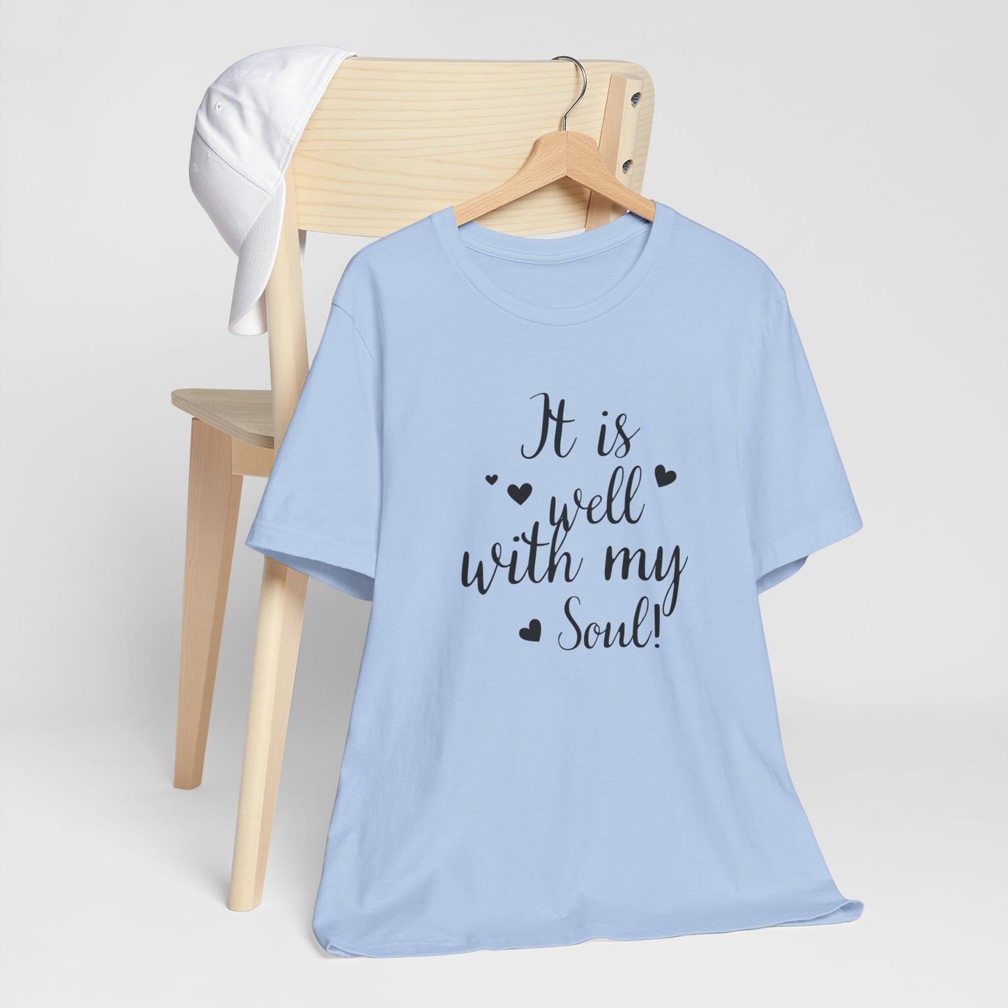 It is Well with My Soul Scripture Wear Christian T-Shirt with Bible Verse Ideal Christian Gift Ideas for Men and Women and for a Christian Lifestyle Fashion