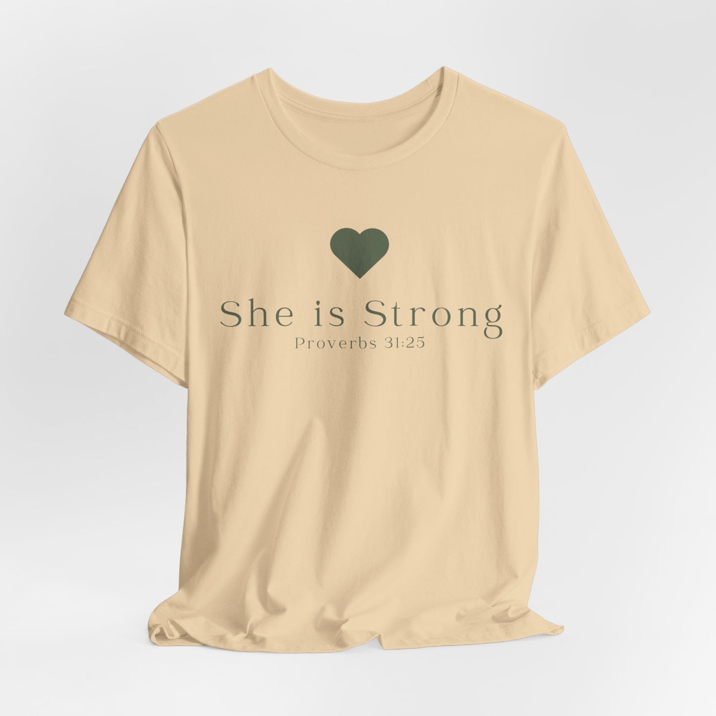 Christian Mom She is Strong Faith Inspired Christian T-Shirt Ideal Religious Gift Ideas for Women