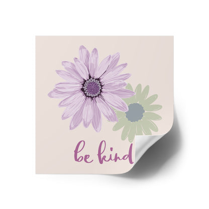 Cute Be Kind Sticker with Bible Verse Square Sticker Be Kind Christian Sticker with Flowers