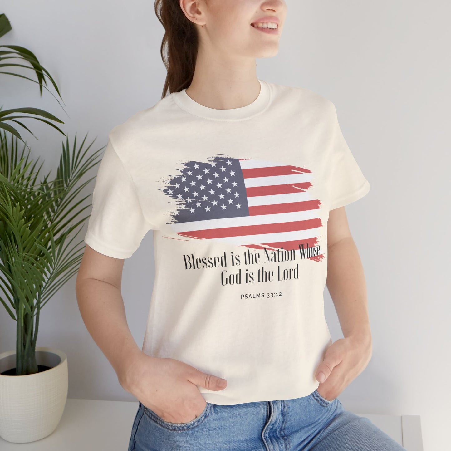 Christian shirts with American flag with Comfortable USA Flag TShirt Ideal Christian Gift Idea for Women.