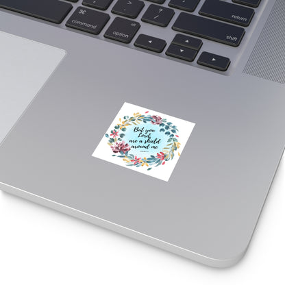 Christian Stickers, God is A Shield for Me, Devotional Journal Sticker, Christian Vinyl Sticker