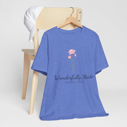 Wonderfully Made Spiritual Clothing for Daily Wear T-Shirt Ideal Christian Gift Ideas for Women