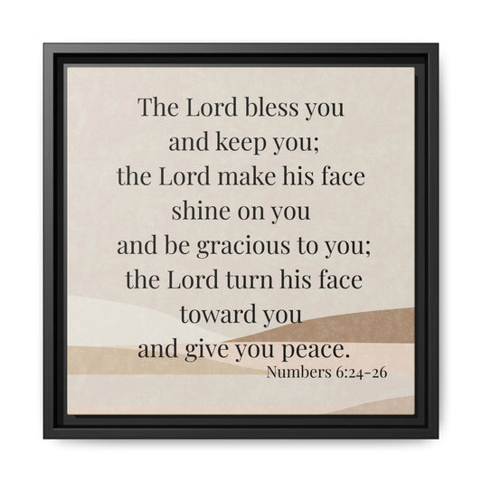 The Lord Bless You Framed Wall Art for Inspiration, Christian Home Decor, Motivational Print, Gift Idea, Faith Inspired Decor