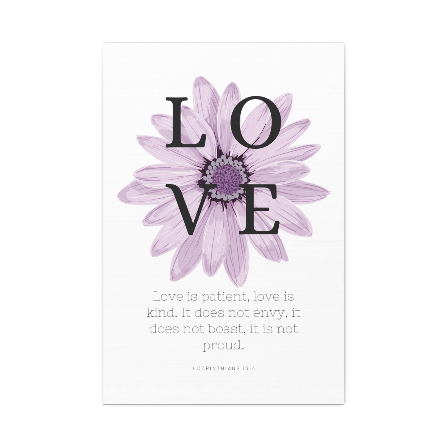 Love Is Christian Wall Art Decor with Scripture Art Prints and Inspirational Wall Art for A Christian Home Canvas Stretched, 1.5''