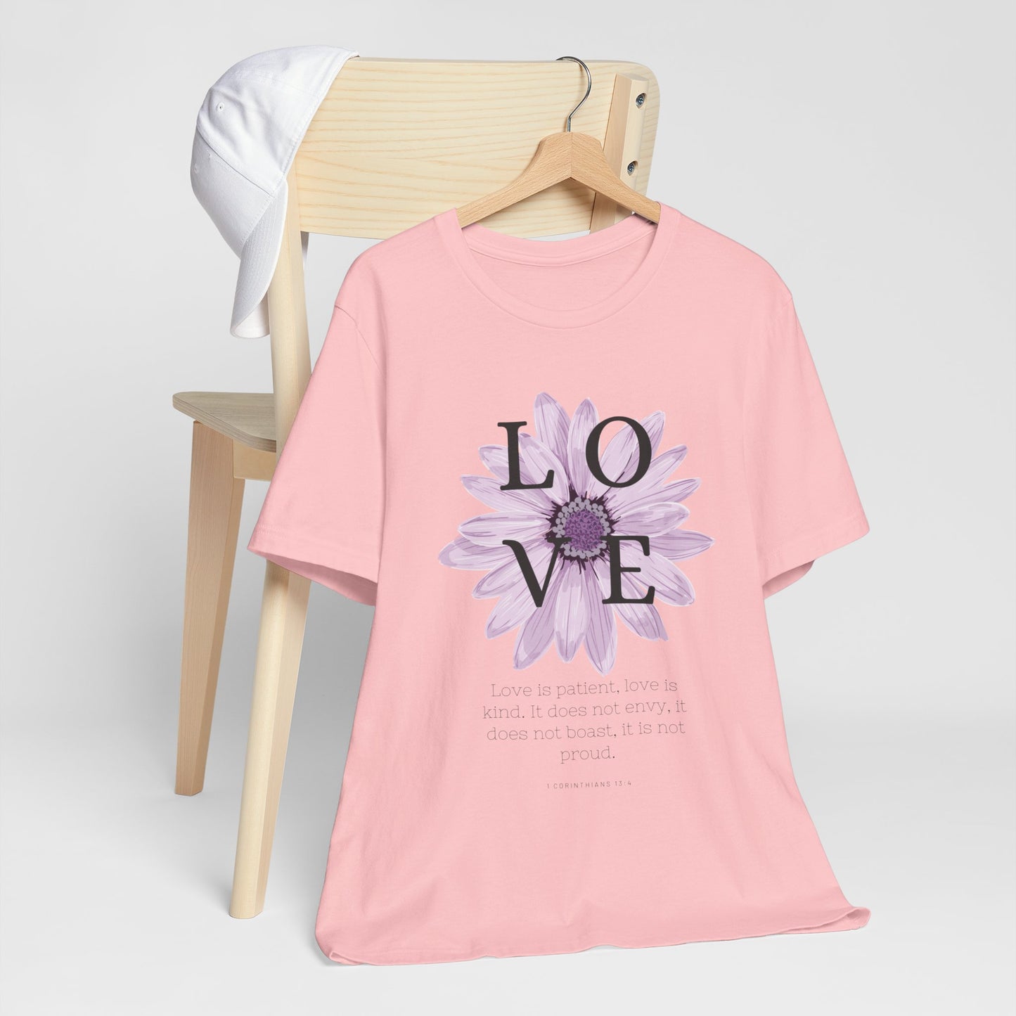 Love is Patient Scripture Wear Christian T-Shirt with Religious Graphics Ideal Religious Gift Ideas for Women