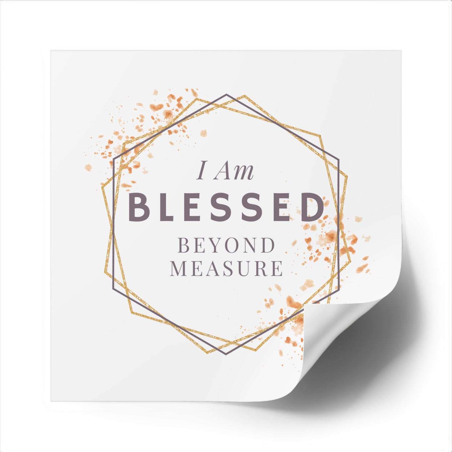 Christian Stickers, I am Blessed Beyond Measure, Devotional Journal Sticker, Christian Vinyl Sticker