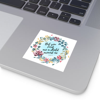 Christian Stickers, God is A Shield for Me, Devotional Journal Sticker, Christian Vinyl Sticker