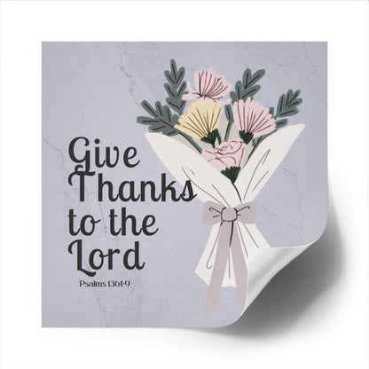 Thank You Sticker in Lavender Christian Sticker Great Thanksgiving Sticker