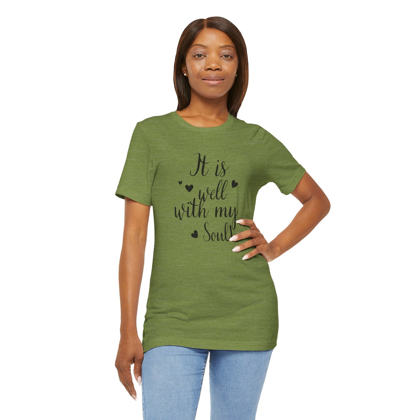 It is Well with My Soul Scripture Wear Christian T-Shirt with Bible Verse Ideal Christian Gift Ideas for Men and Women and for a Christian Lifestyle Fashion