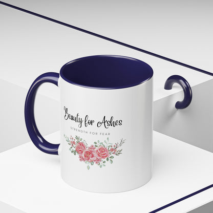 Beauty for Ashes Mug with Bible Verse Christian coffee mugs for Mom Christian Coffee Mug with Inspirational Message Accent Coffee Mug in 11oz Coffee Mug in 15 oz for coffee lovers