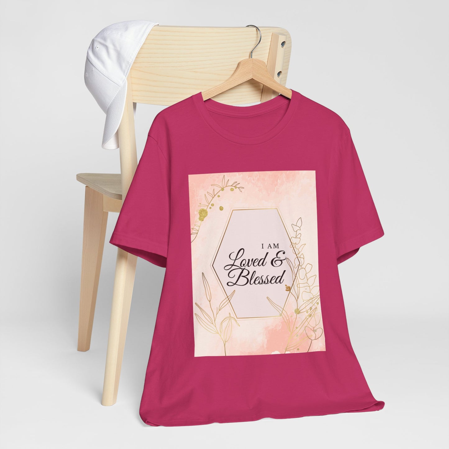 I am Loved and Blessed Comfortable Church Tee and Faith Inspired Christian T-Shirt Ideal Religious Gift Ideas for Women